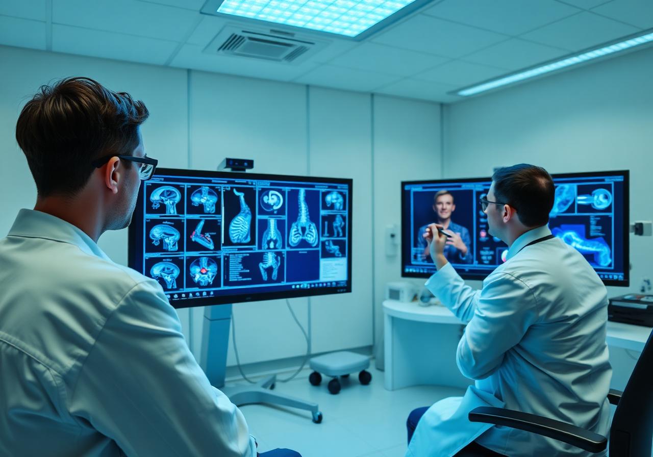 Samsung AI training recruitment, clinicians reviewing medical imaging